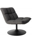 BAR - Design swivel gray fabric armchair