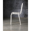 White laquered dining chair 