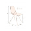 Dimensioni della sedia Franky orange dutchbone