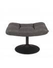 HOCKER - Dark gray fabric footstool
